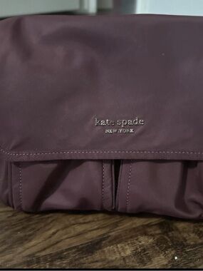 kate spade Plum Nylon Flap Crossbody